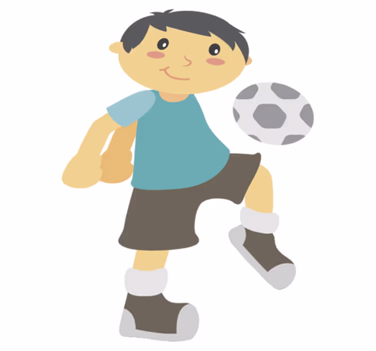 Kids vinyl carpet playing football - TenStickers