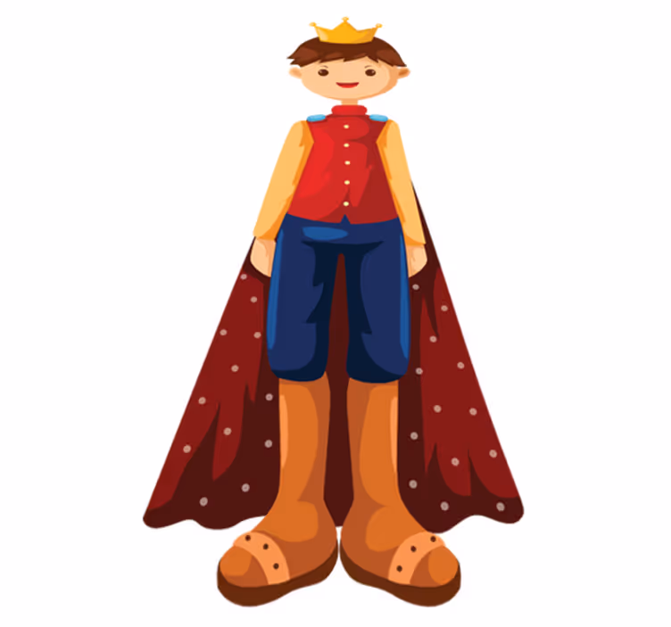 Kids vinyl carpet with king illustration - TenStickers