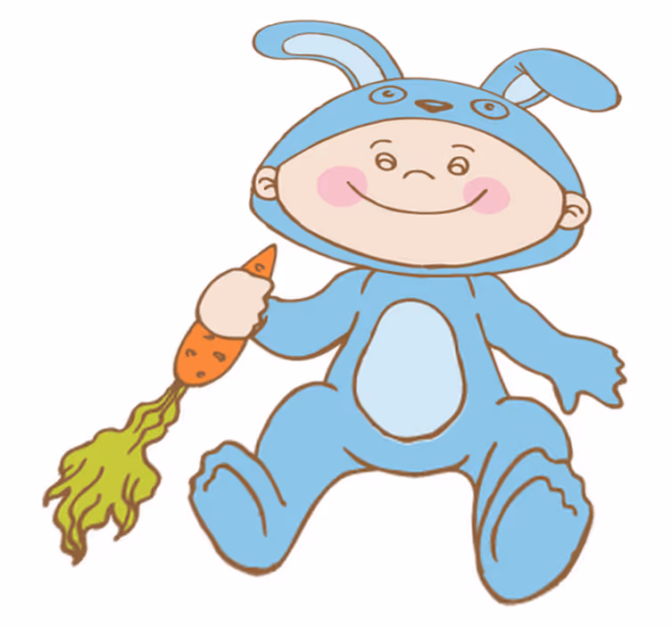 Kids vinyl carpet bunny outfit - TenStickers