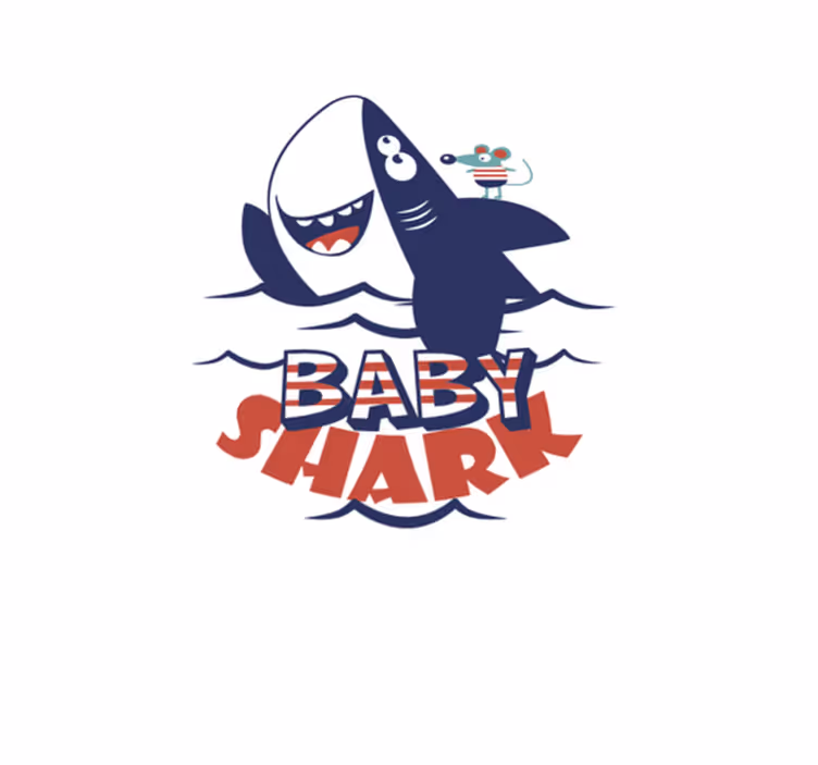 Kids vinyl carpet baby shark design - TenStickers