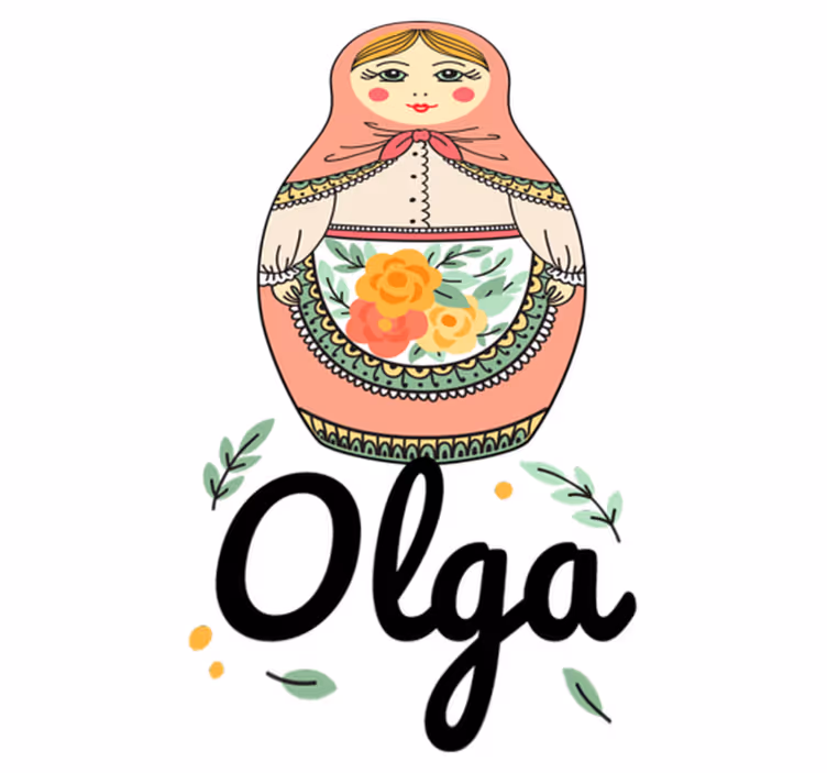 Kids vinyl carpet personalized matryoshka design - TenStickers