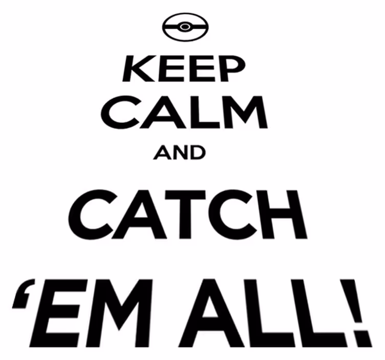 Game vinyl carpet pokémon keep calm - TenStickers