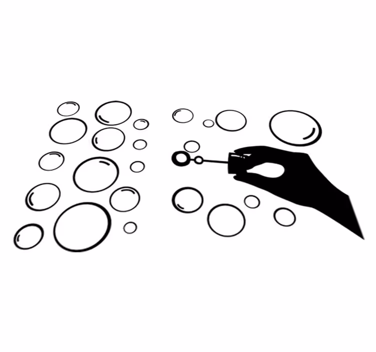 Game vinyl carpet bubble hand silhouette - TenStickers