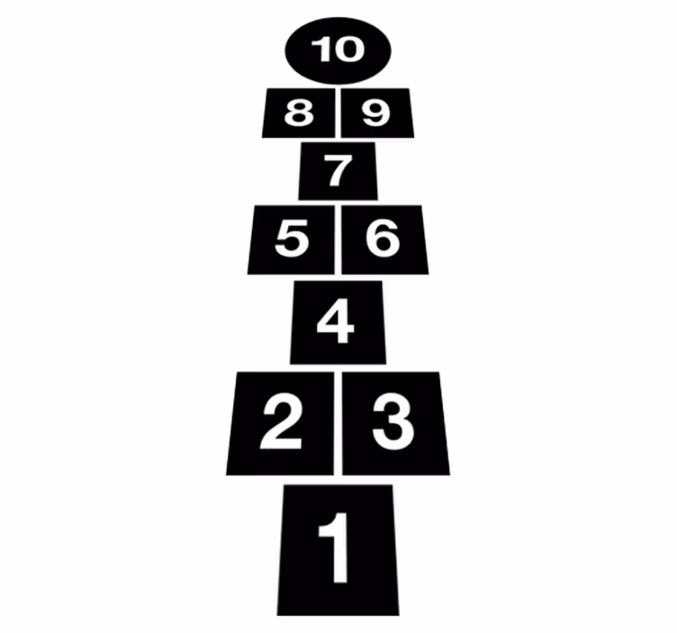 Game vinyl carpet hopscotch squares - TenStickers