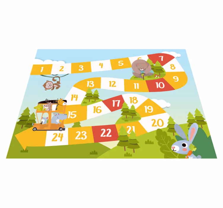 Game vinyl carpet wildlife board game design - TenStickers