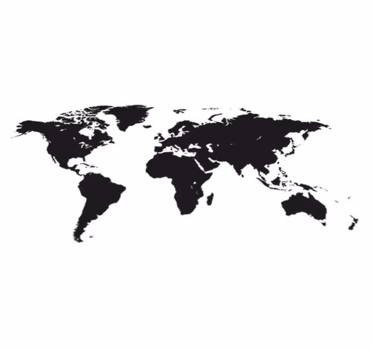 World map vinyl carpet decorative world map - TenStickers