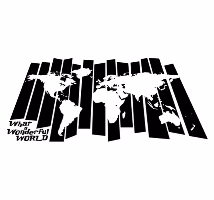 World map vinyl carpet retro world map vinyl - TenStickers