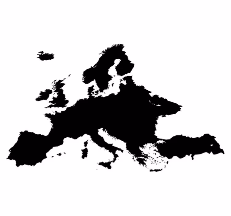 World map vinyl carpet chalkboard europe - TenStickers