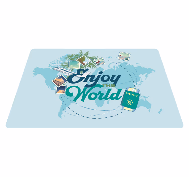 World map vinyl carpet explore the world map - TenStickers