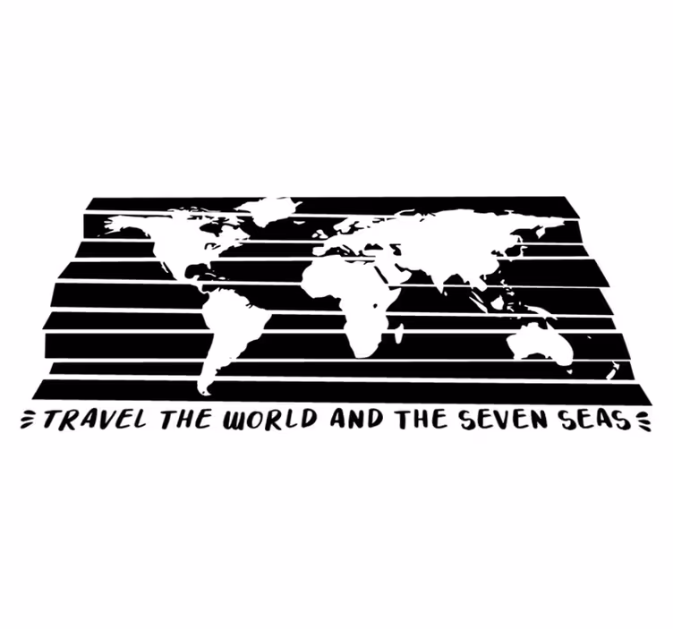 Travel the world with a world map vinyl carpet - TenStickers