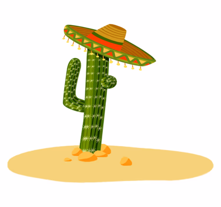 Kids vinyl carpet mexican hat design - TenStickers