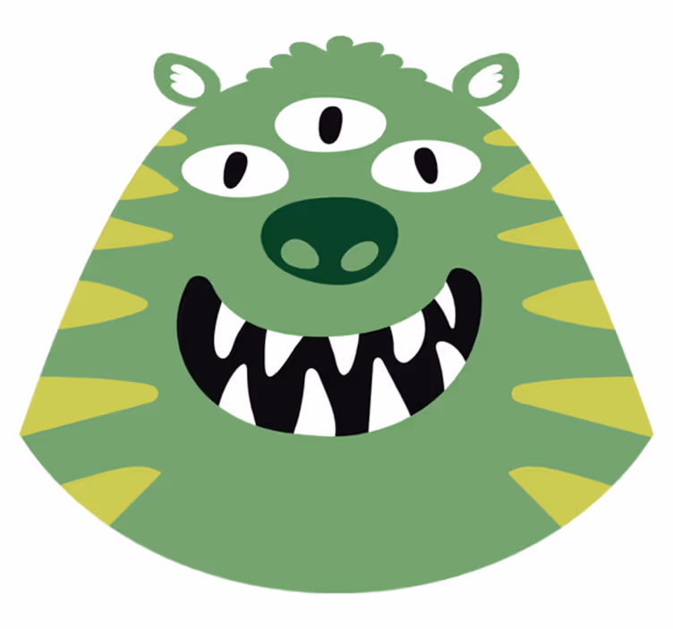 Kids vinyl carpet happy monster design - TenStickers