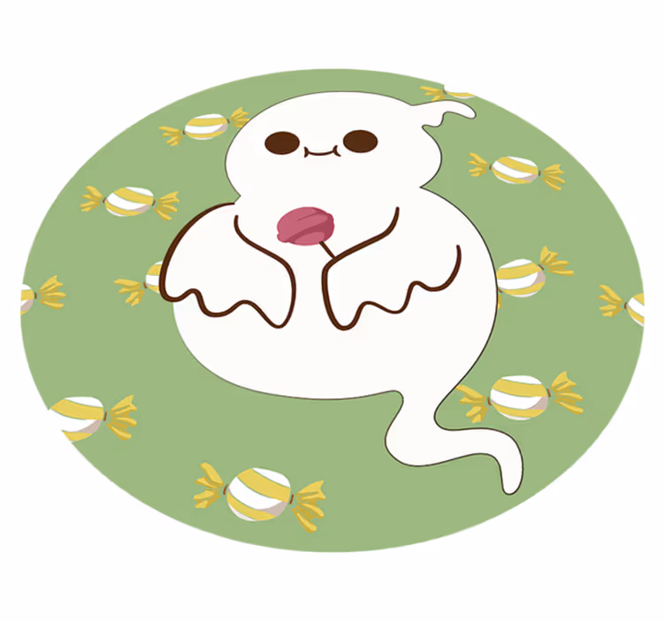 Kids vinyl carpet fun ghost design - TenStickers