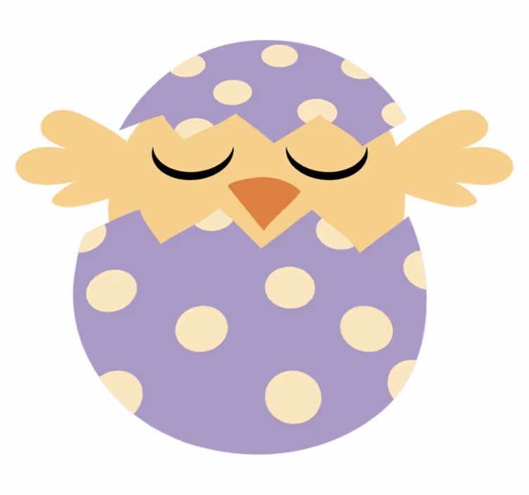 Kids vinyl carpet easter bird - TenStickers