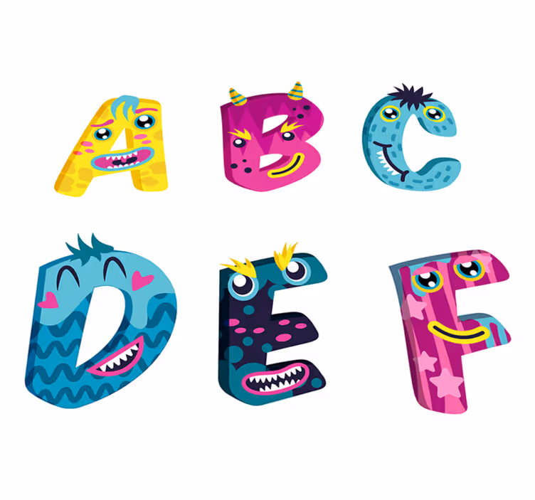 Kids vinyl carpet alphabet letters for children - TenStickers