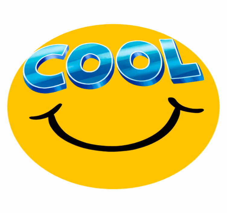 Kids vinyl carpet cool smiley skateboard - TenStickers