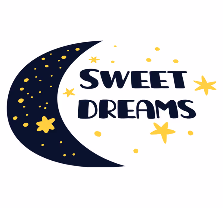 Kids vinyl carpet for sweet dreams with moon and stars - TenStickers