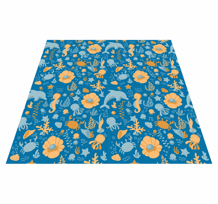 Kids vinyl carpet ocean adventure - TenStickers
