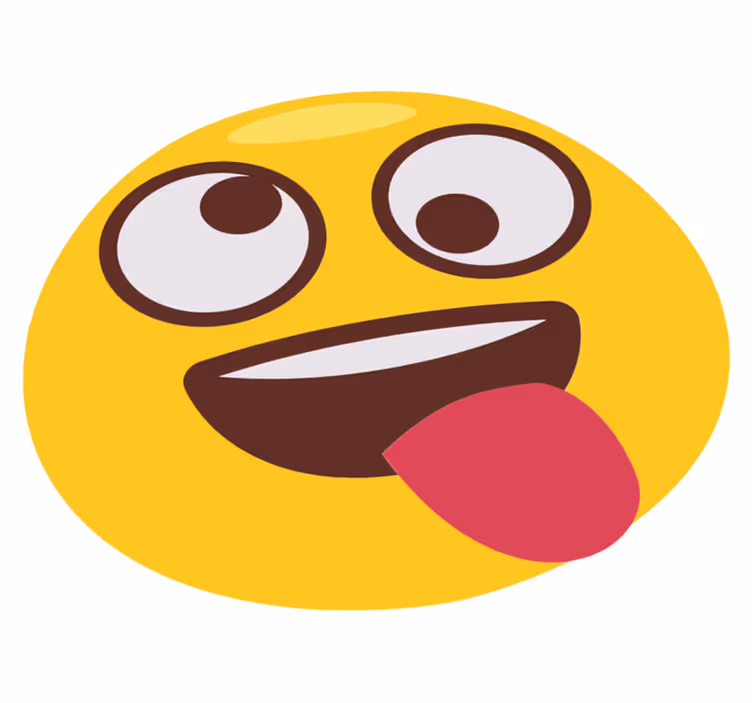 Kids vinyl carpet playful emoji face - TenStickers
