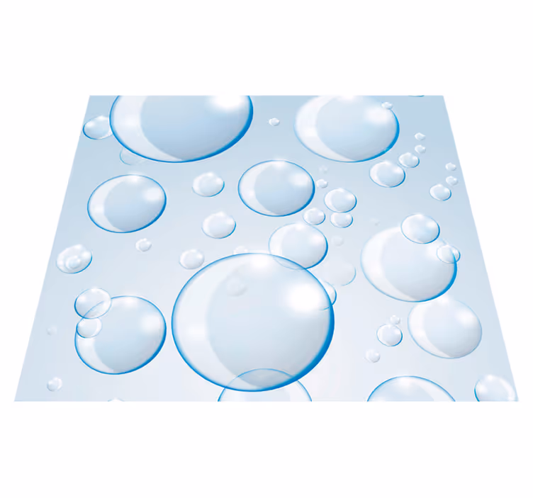 Spherical bubbles motif bathroom vinyl carpet - TenStickers