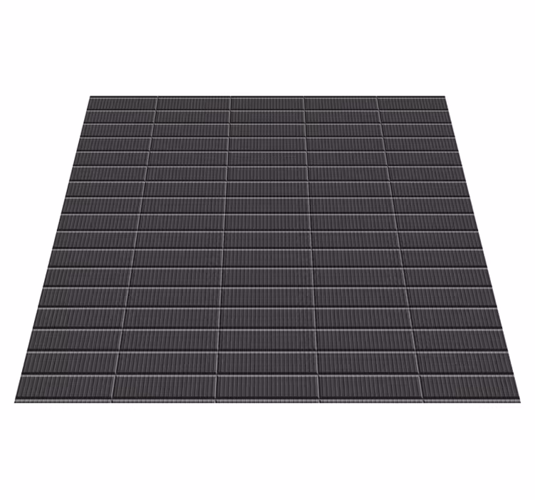 Bathroom vinyl carpet black tile 3d wallpaper - TenStickers