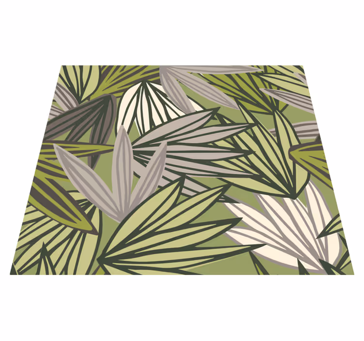 Bathroom vinyl carpet jungle wallpaper with trees - TenStickers