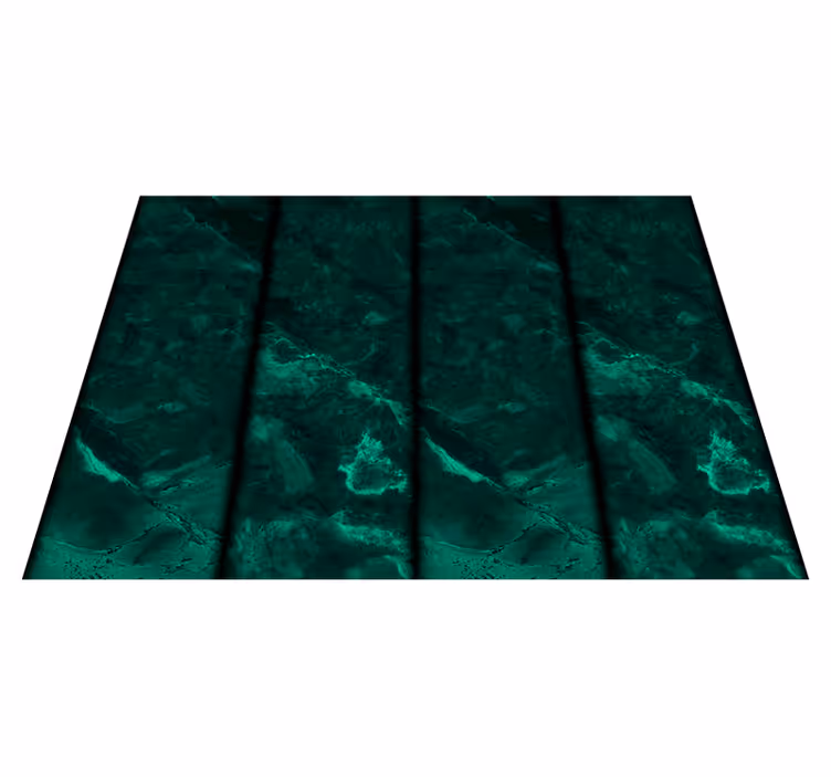 Bathroom vinyl carpet in black and green marble - TenStickers