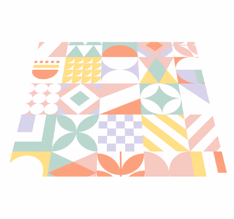 Bathroom vinyl carpet in unique designs - TenStickers