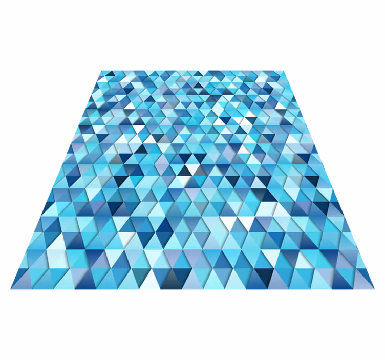 Bathroom vinyl carpet geometric blue abstract - TenStickers