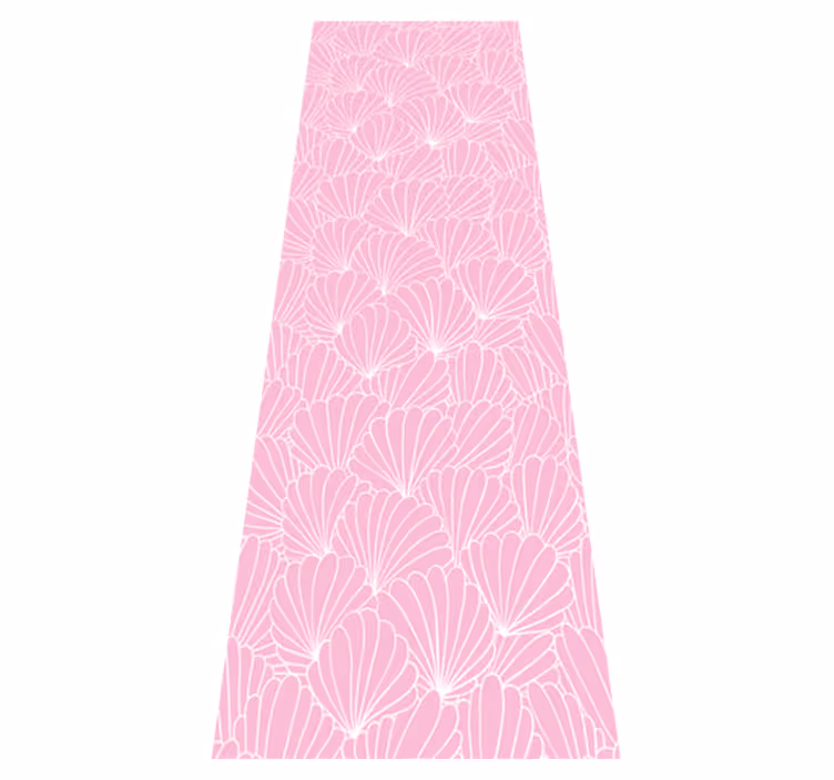 Bathroom vinyl carpet kawaii style pink shells - TenStickers