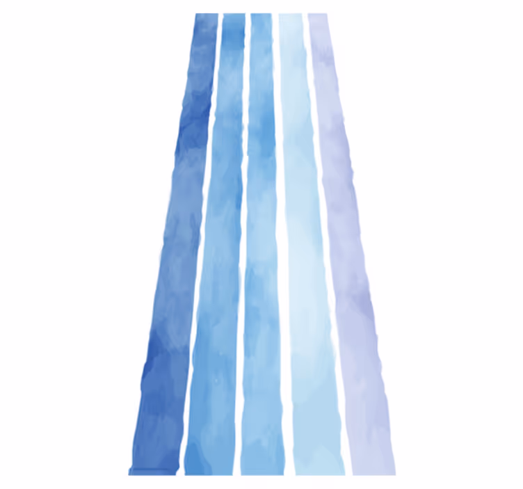 Bathroom vinyl carpet in blue watercolor lines pattern - TenStickers