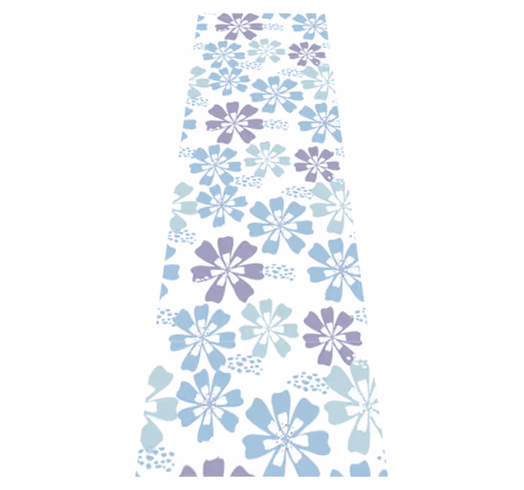 Pastel floral pattern bathroom vinyl carpet - TenStickers