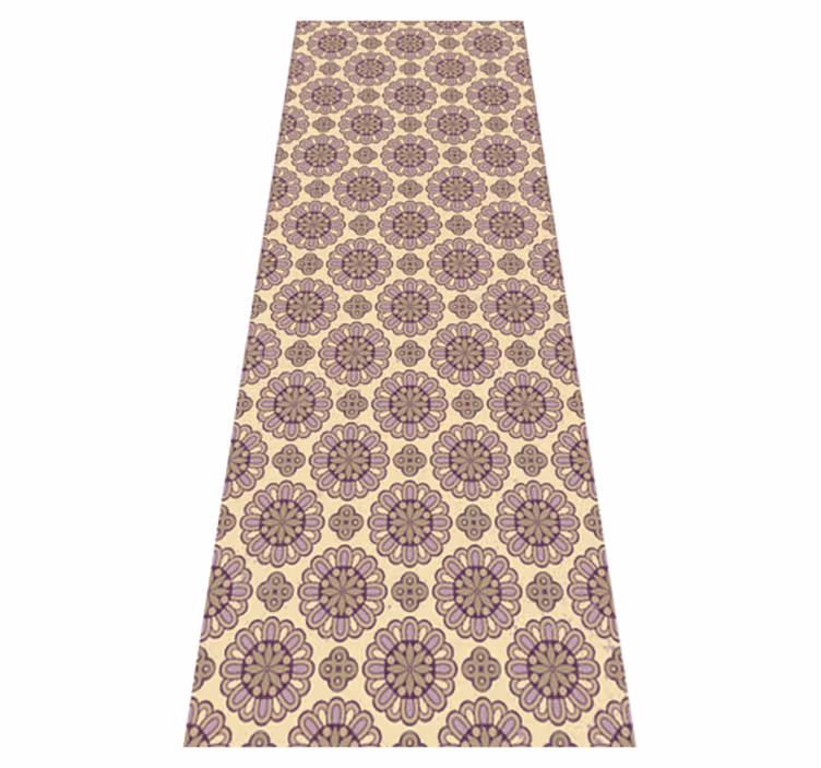 Bathroom vinyl carpet in purple ethnic mandala - TenStickers