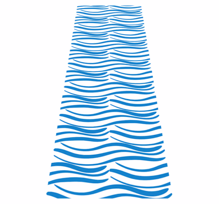 Bathroom vinyl carpet with small waves pattern - TenStickers