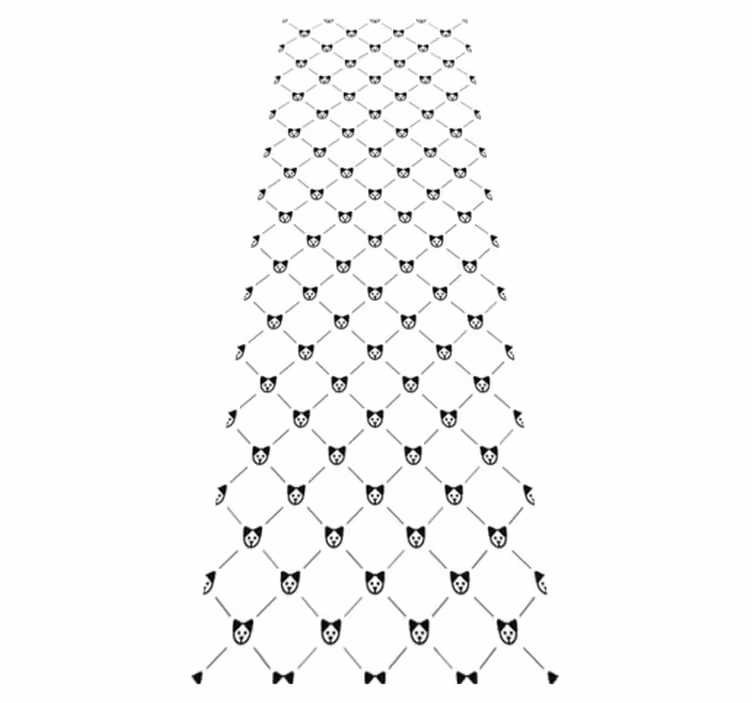 Bathroom vinyl carpet with black and white dog pattern - TenStickers
