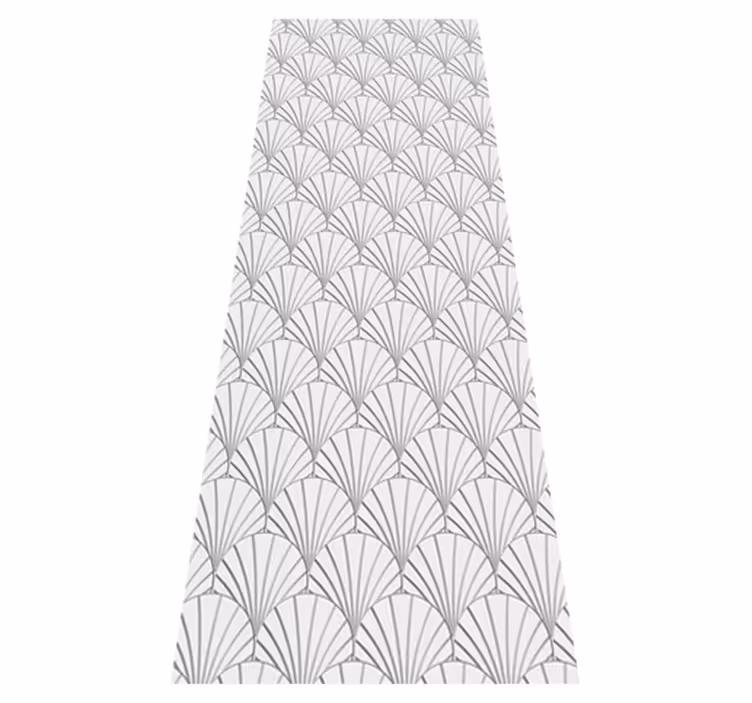 Bathroom vinyl carpet with art deco white shells - TenStickers