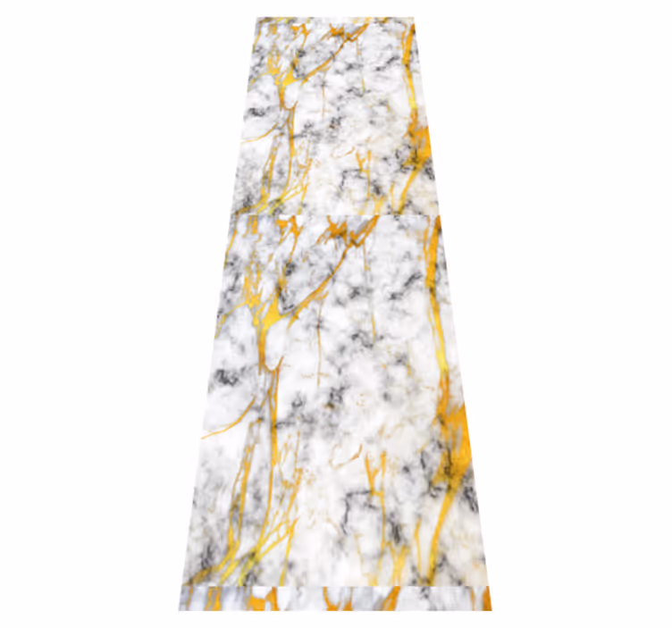 Elegant gray and gold marble bathroom vinyl carpet - TenStickers
