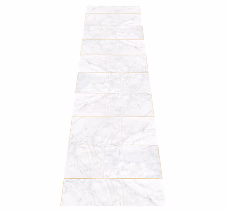 Gray tones gold marble bathroom vinyl carpet - TenStickers