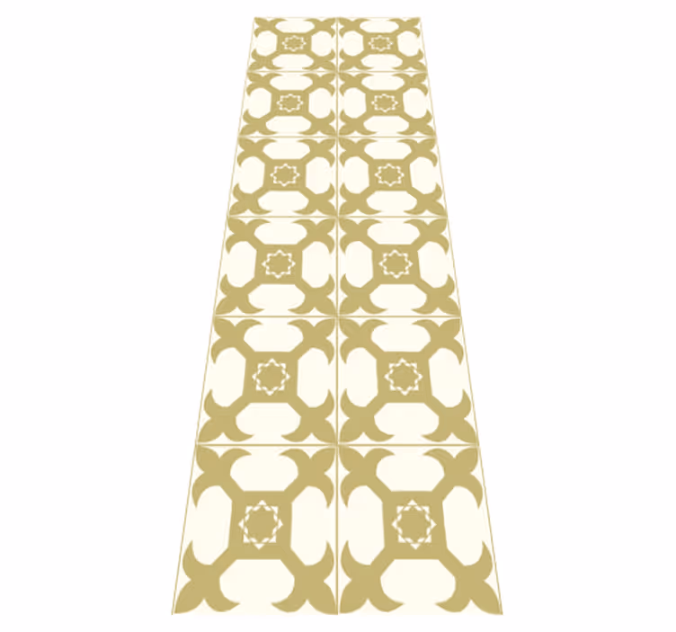 Bathroom vinyl carpet with bright elegant tile design - TenStickers