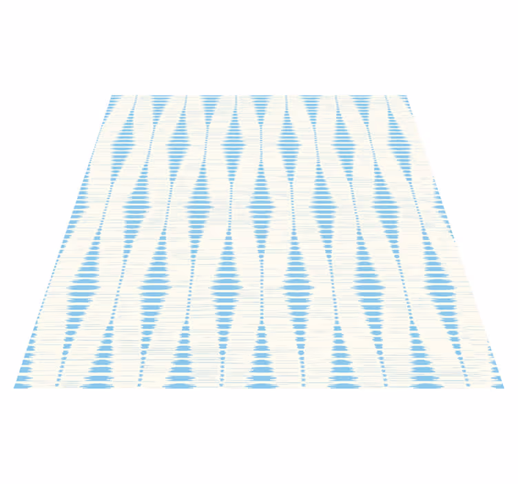 Geometric vinyl carpet in light blue rabaul ikat - TenStickers