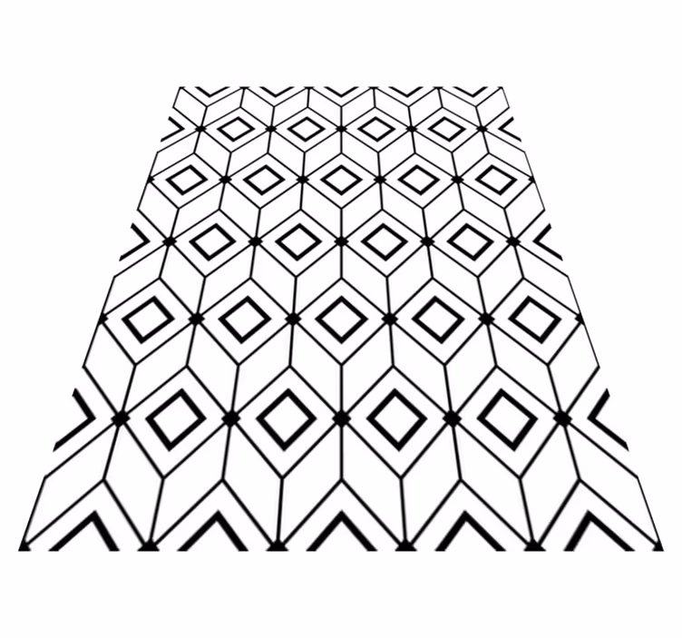 Geometric vinyl carpet with modern diamond patterns - TenStickers