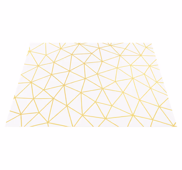 Geometric vinyl carpet golden prism mosaic - TenStickers