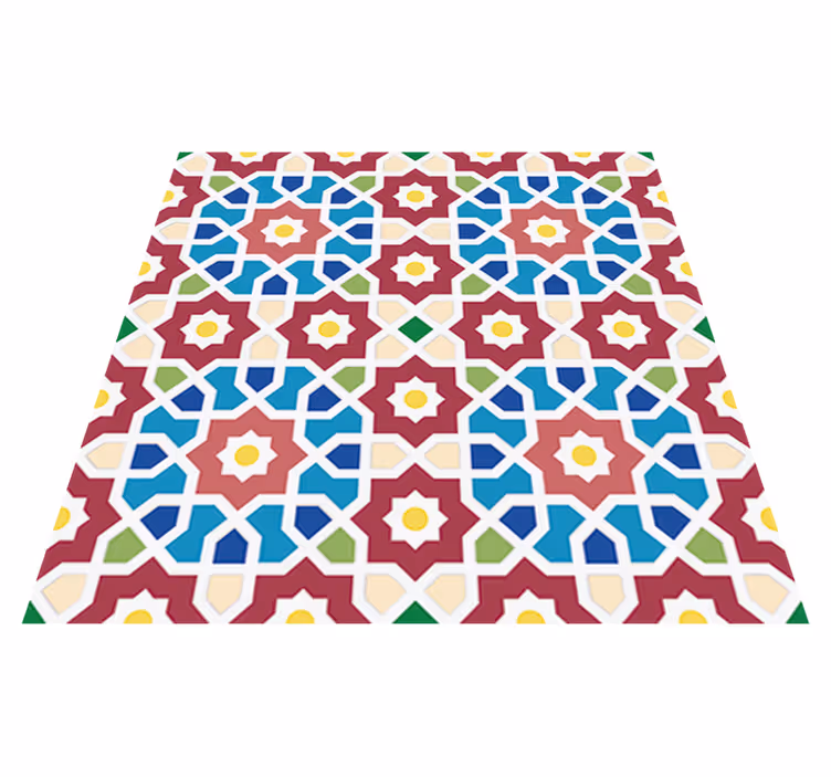 Bathroom vinyl carpet arab hydraulic wall tile - TenStickers