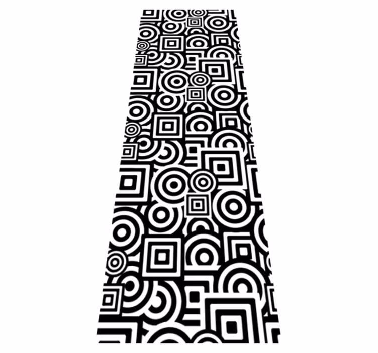 Bathroom vinyl carpet concentric shape design - TenStickers