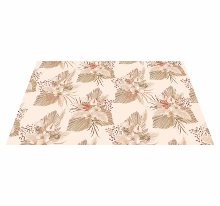 Bathroom vinyl carpet dried flower and pampas grass - TenStickers