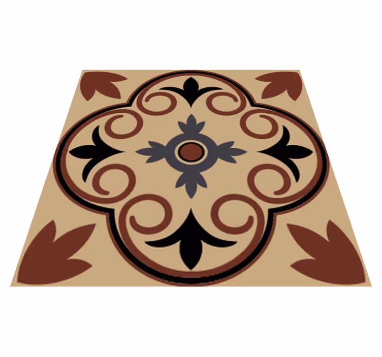 Bathroom vinyl carpet with vintage cement design - TenStickers