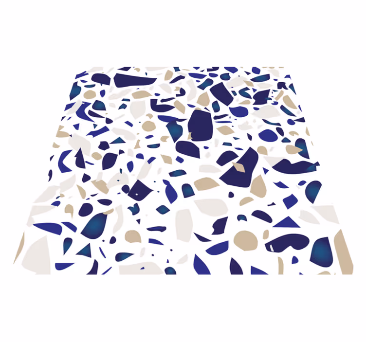 Bathroom vinyl carpet imitation marble floor sticker - TenStickers