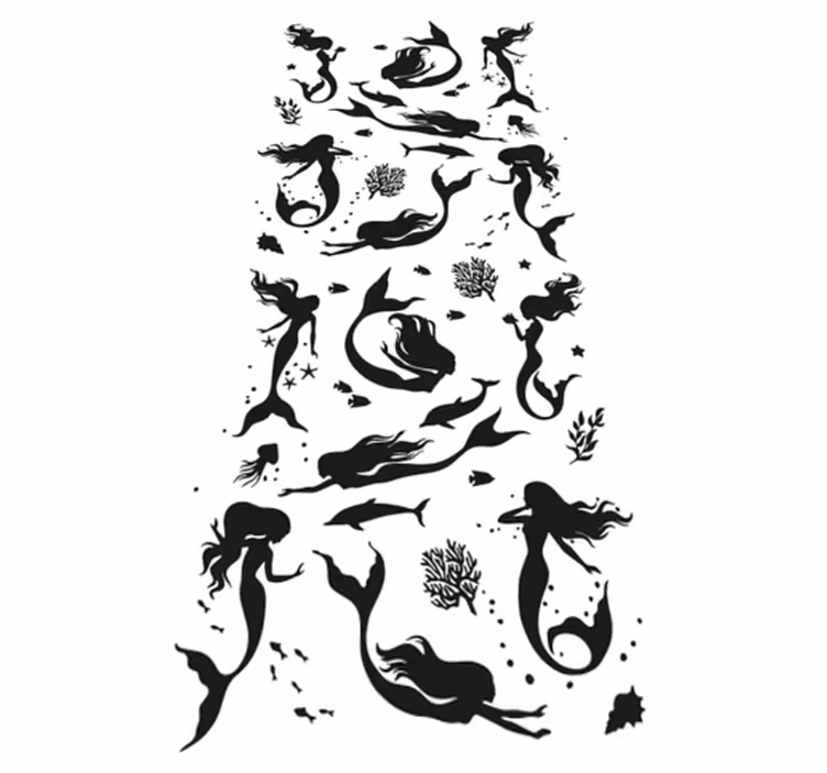 Bathroom vinyl carpet mermaid shower vinyl - TenStickers