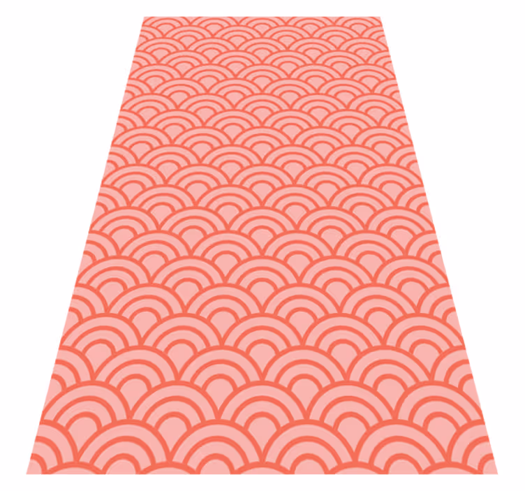 Bathroom vinyl carpet in living coral color - TenStickers
