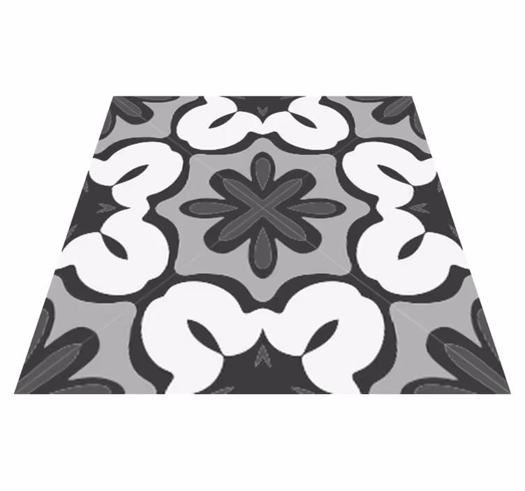 Bathroom vinyl carpet in hydraulic gray gracia style - TenStickers